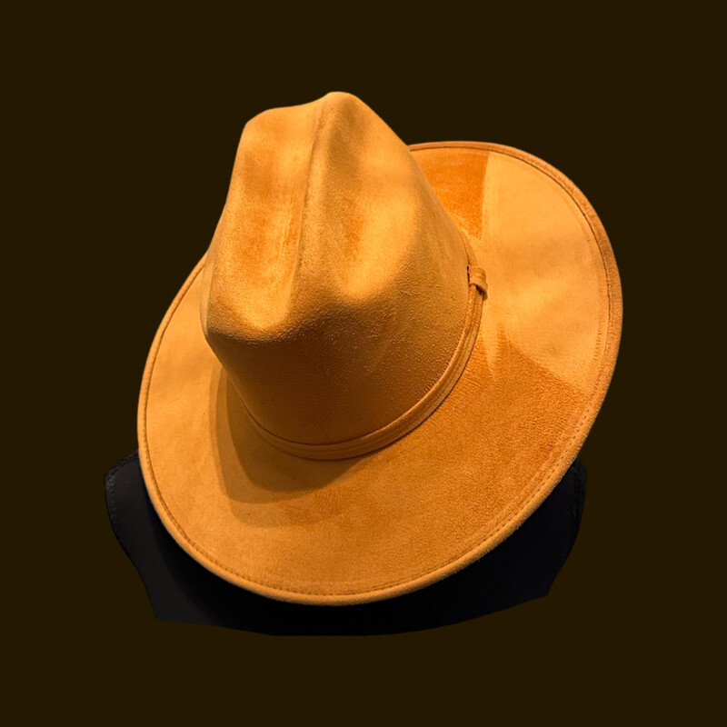 Vegan Suede hat *: Medium, Mustard