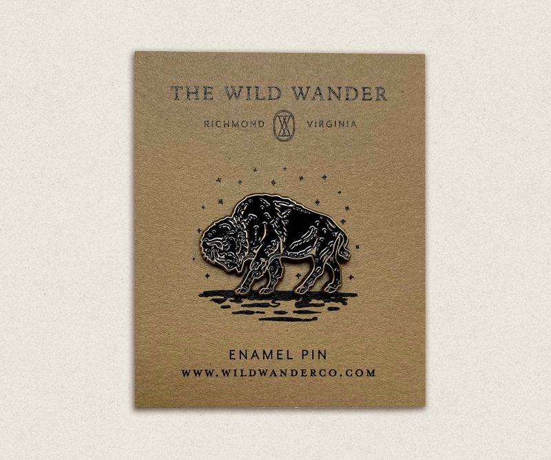 Bison Enamel Pin