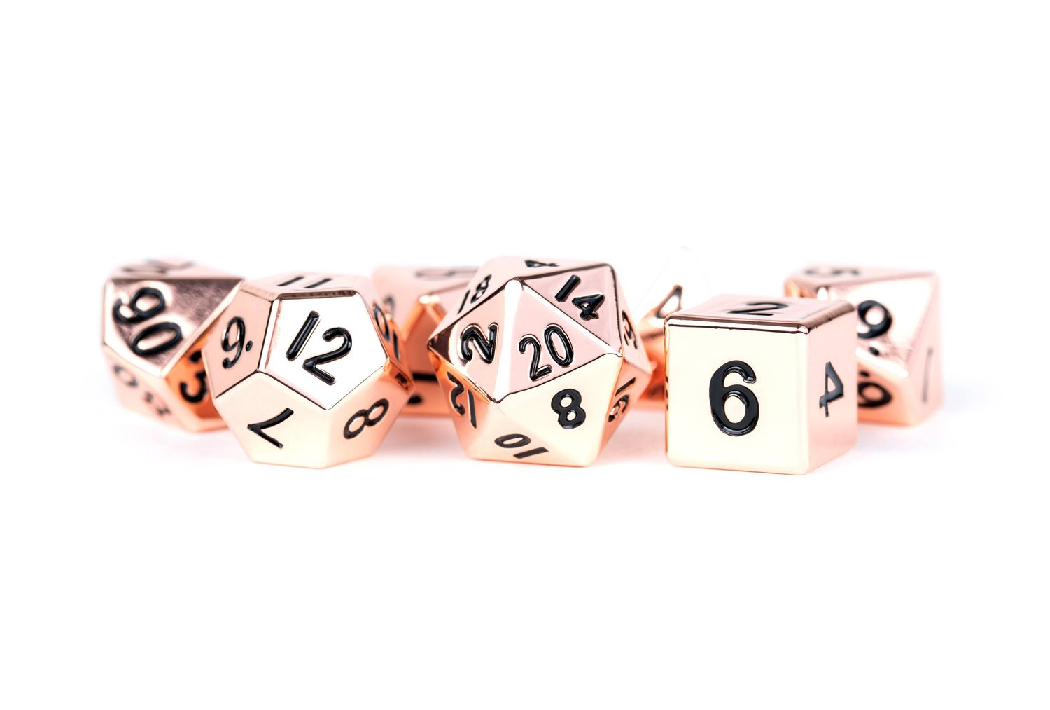 16mm Metal Dice Set Assortment (8 Styles): Copper