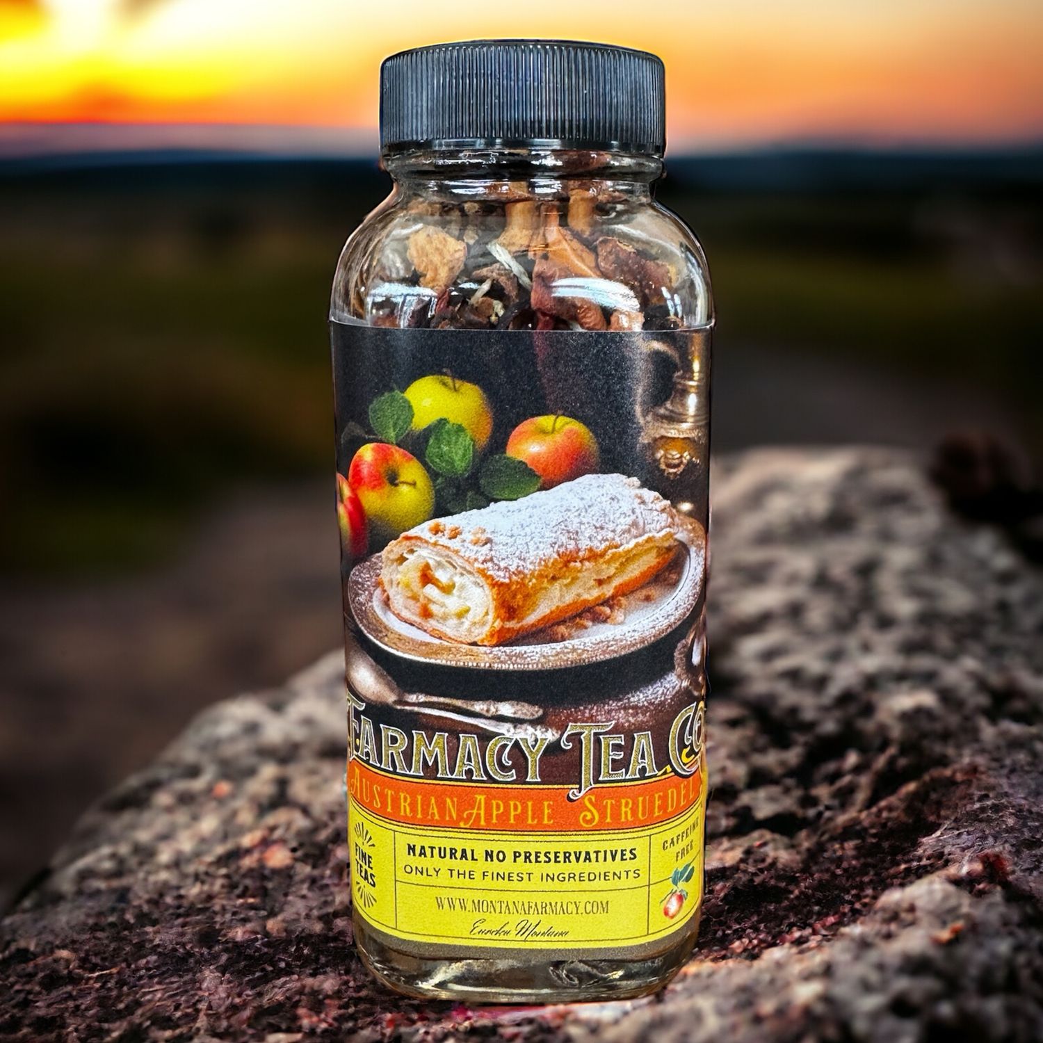 Austrian Pastry Shop Patisserie Apple Almond Strudel Tea