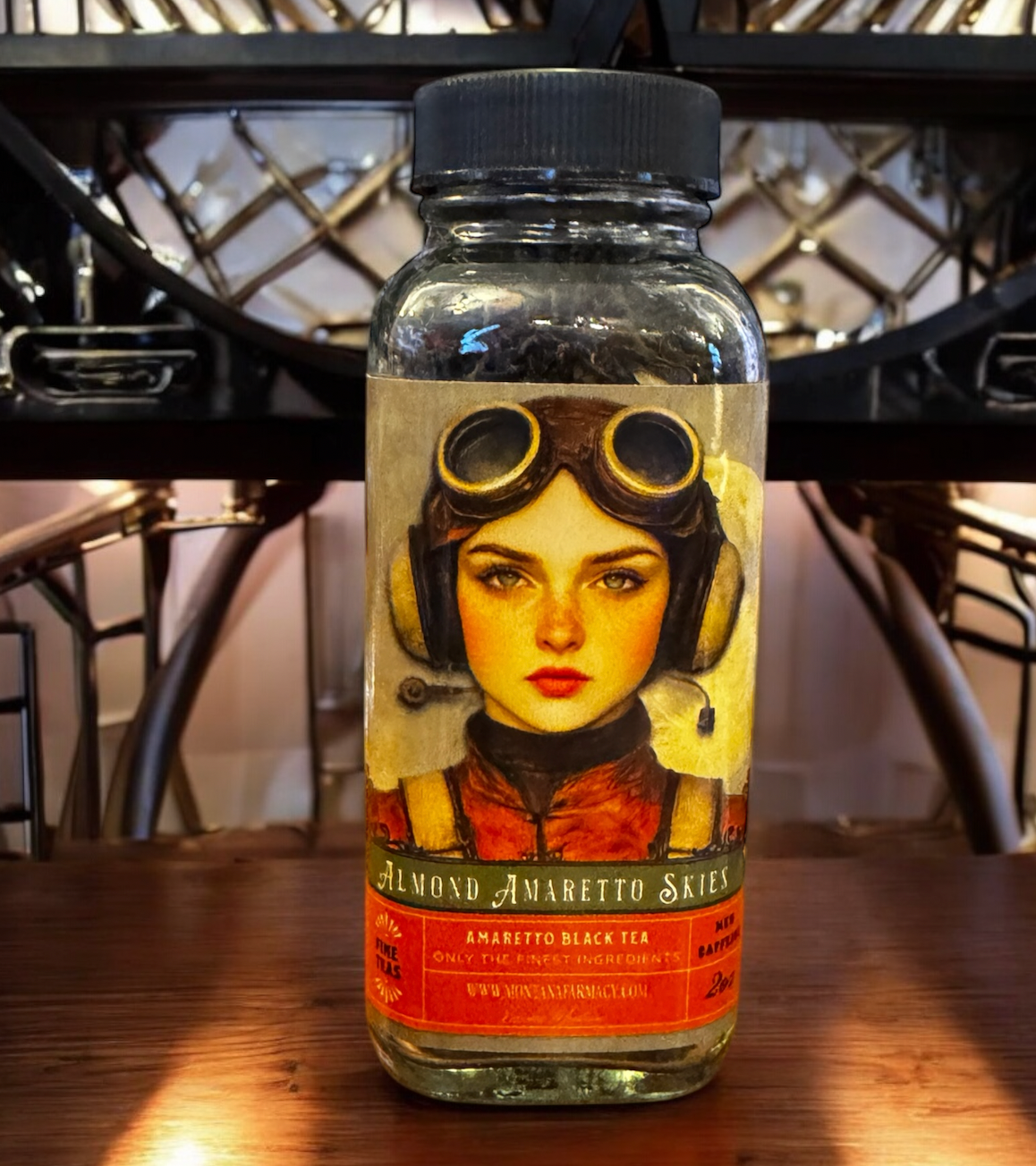 Amaretto Skies Almond Amaretto Tea in a Glass Jar