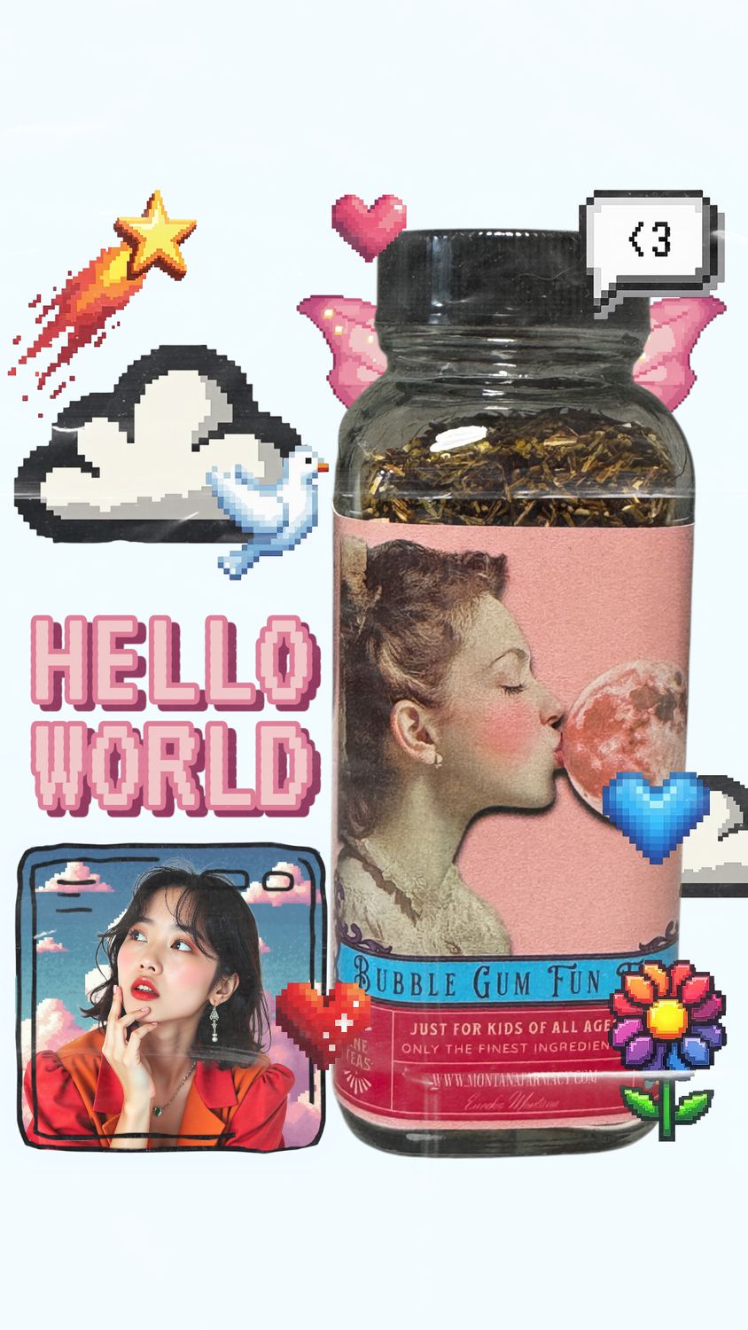 Bubble Gum Fun K-pop Moon Tea