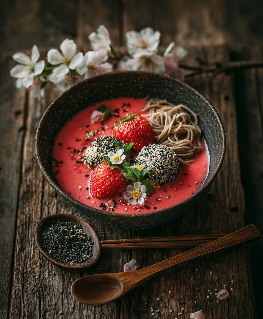 Sweet Strawberry Matcha Ramen