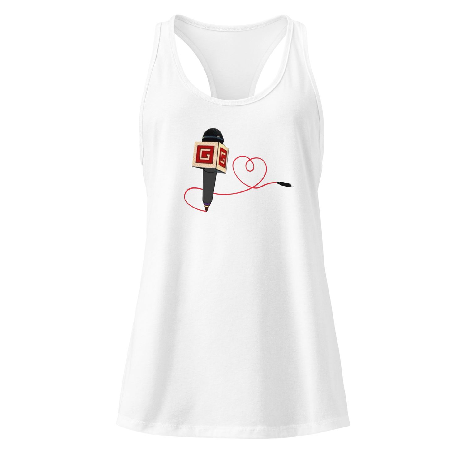 Women’s Microphone Love fitted racerback tank top Women’s Microphone Love fitted racerback tank top