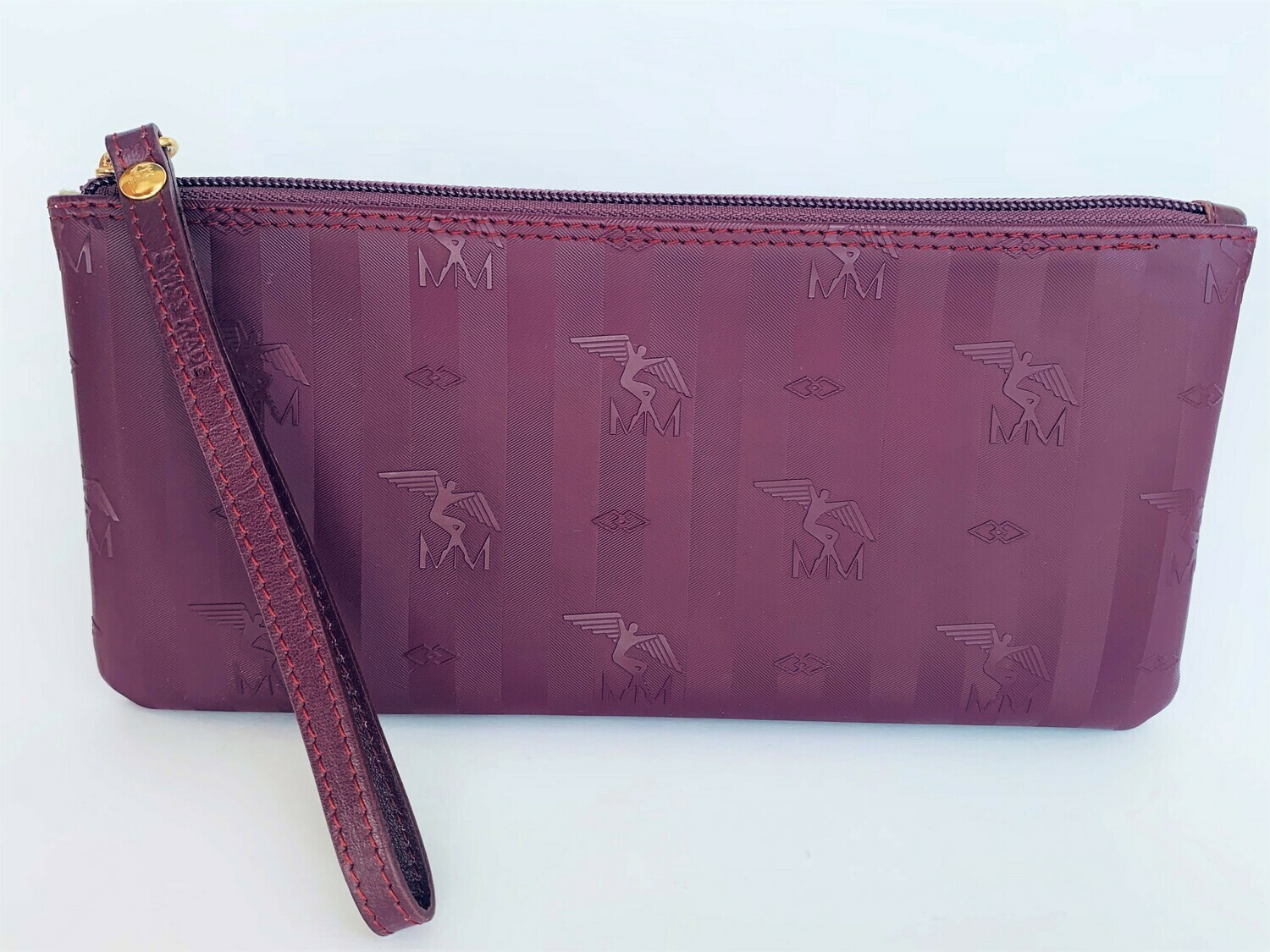 Maison Mollerus Vinerus Necessaire / Clutch in Plum-Gold / Zustand: 6 – neuwertig