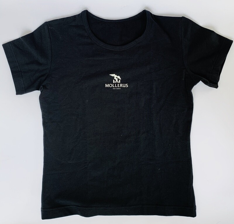Maison Mollerus T-Shirt in Schwarz, Gr. M (eher S) / Zustand: 6 – neuwertig