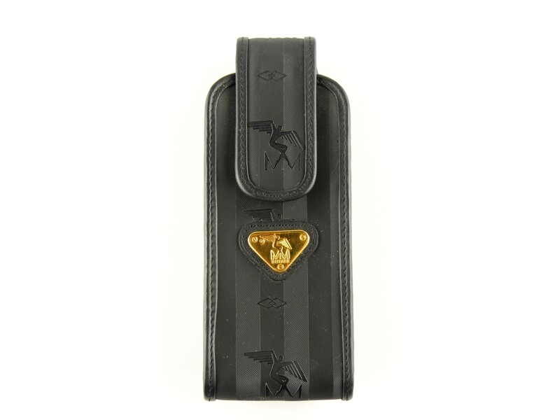Maison Mollerus Vinerus Etui / Hülle / Gürteltasche in Schwarz-Gold / Zustand: 6 – neuwertig