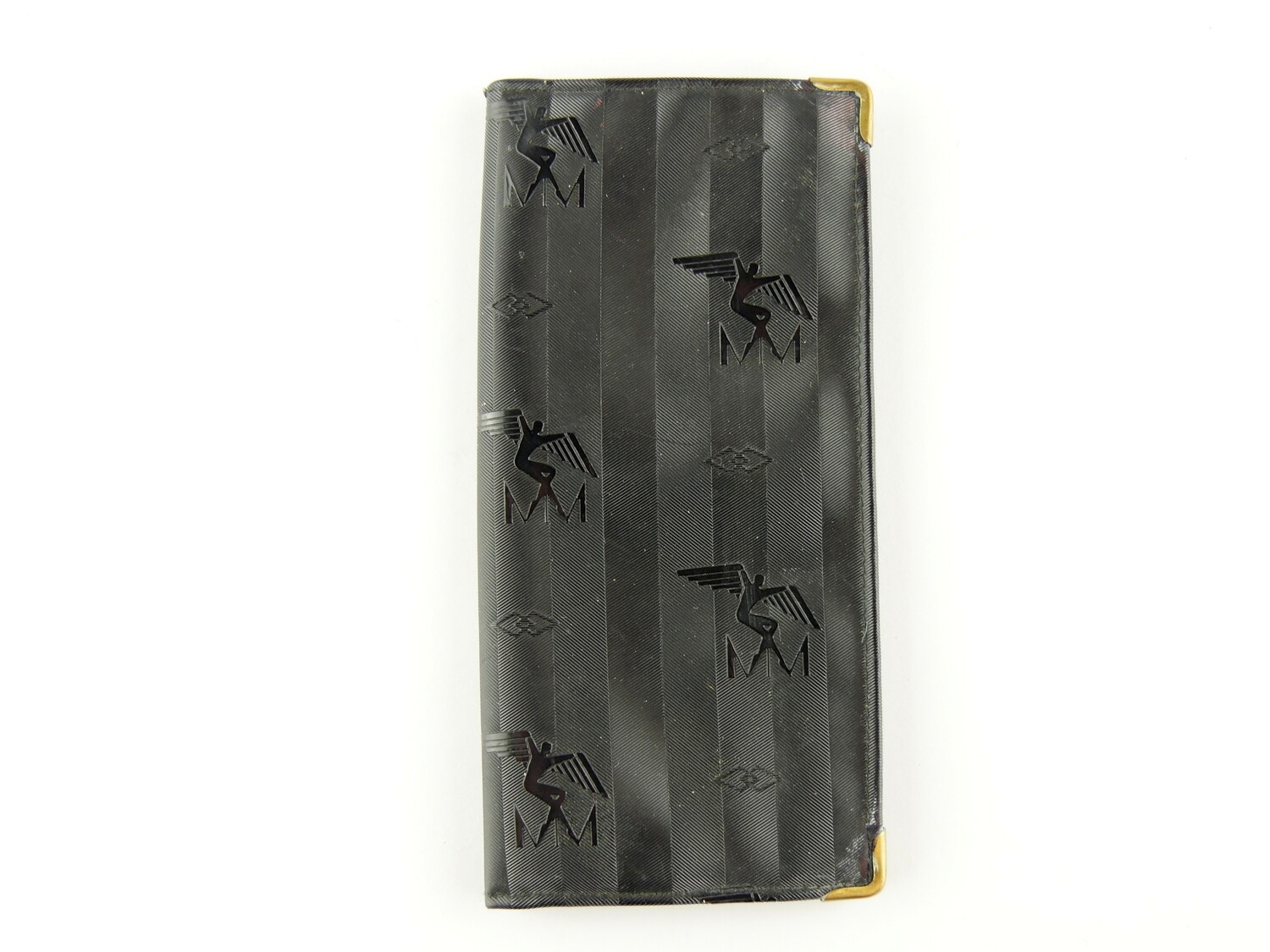 Maison Mollerus Vinerus Canvas Brillenetui Schwarz-Gold / Zustand: 3 – aussen und/oder innen deutliche Gebrauchsspuren