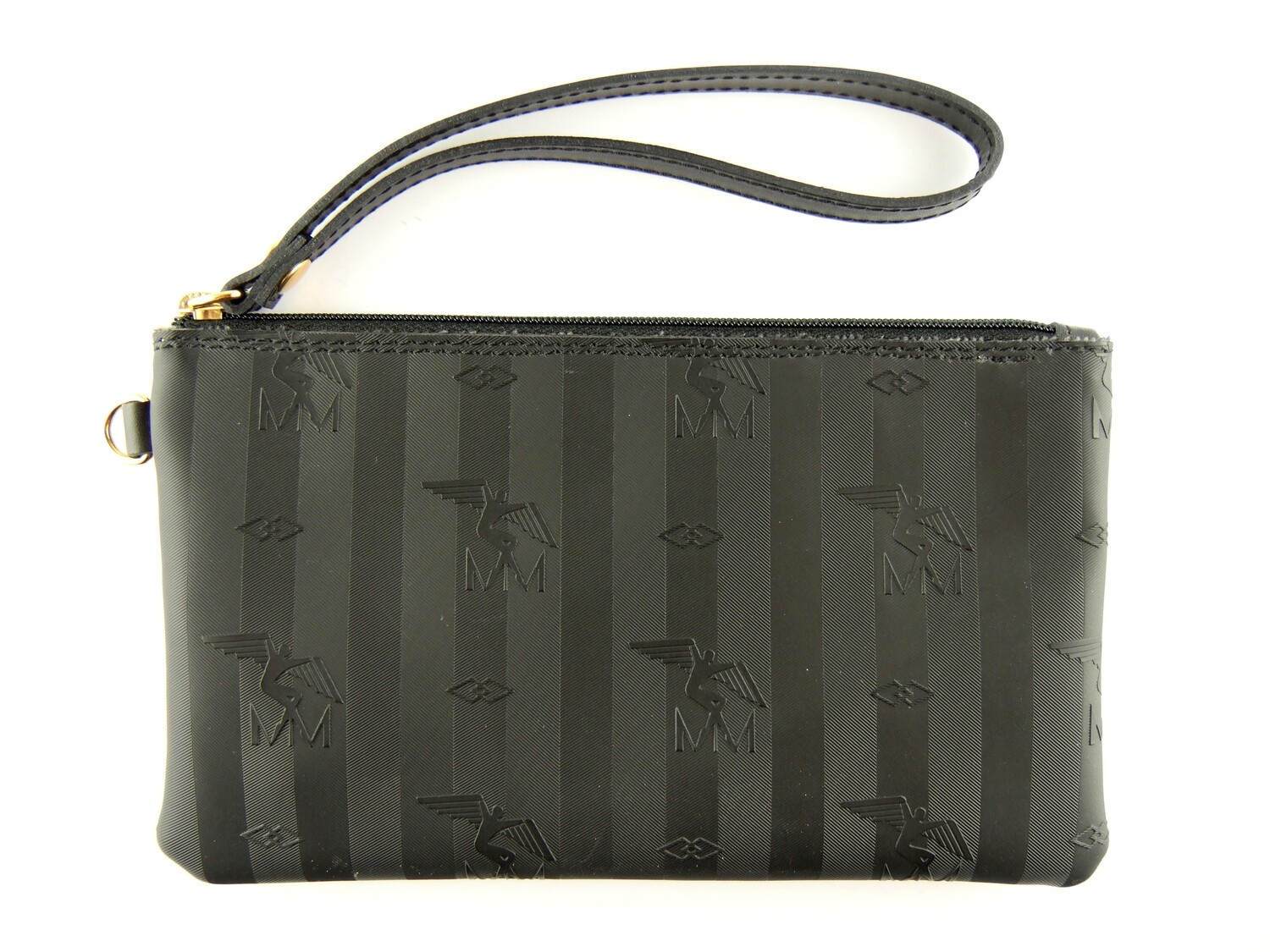 Maison Mollerus Vinerus Necessaire / Clutch in Schwarz-Gold / Zustand: 5 – minimale Gebrauchsspuren