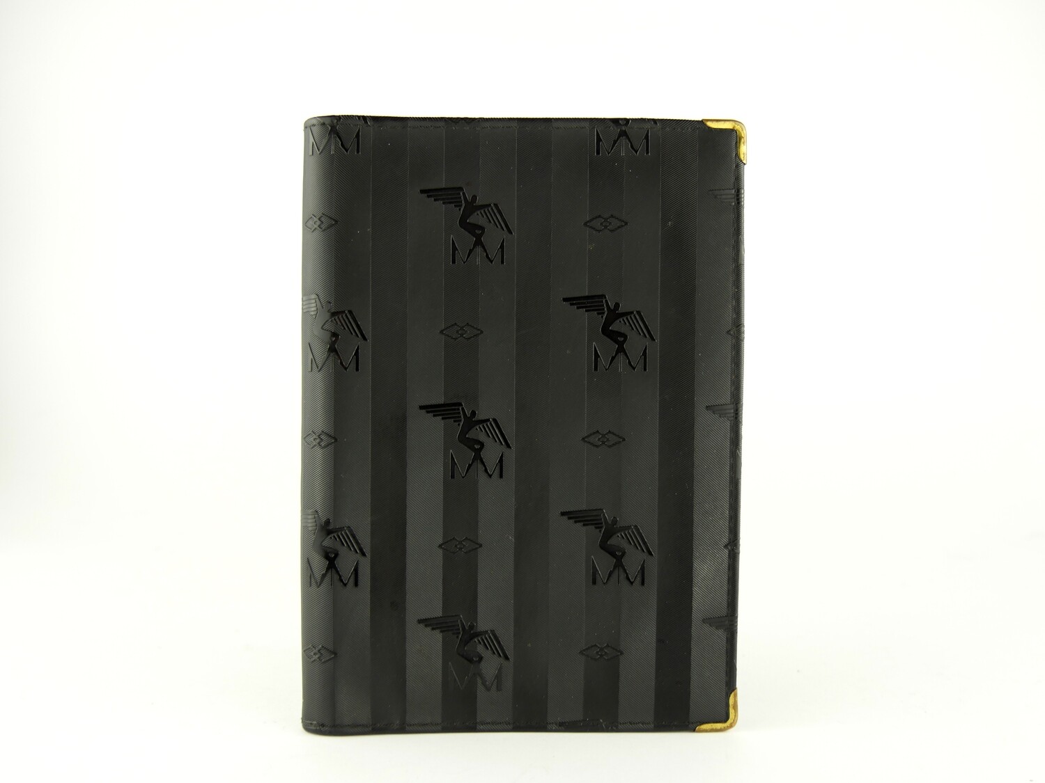Maison Mollerus Vinerus Canvas Portemonnaie Schwarz-Gold / Zustand: 4 – guter Zustand mit wenig Gebrauchsspuren