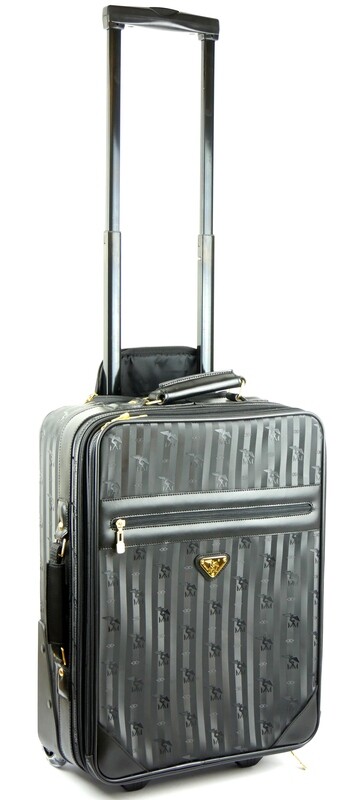 Maison Mollerus Trolley in Schwarz-Gold / Zustand: 5 – minimale Gebrauchsspuren