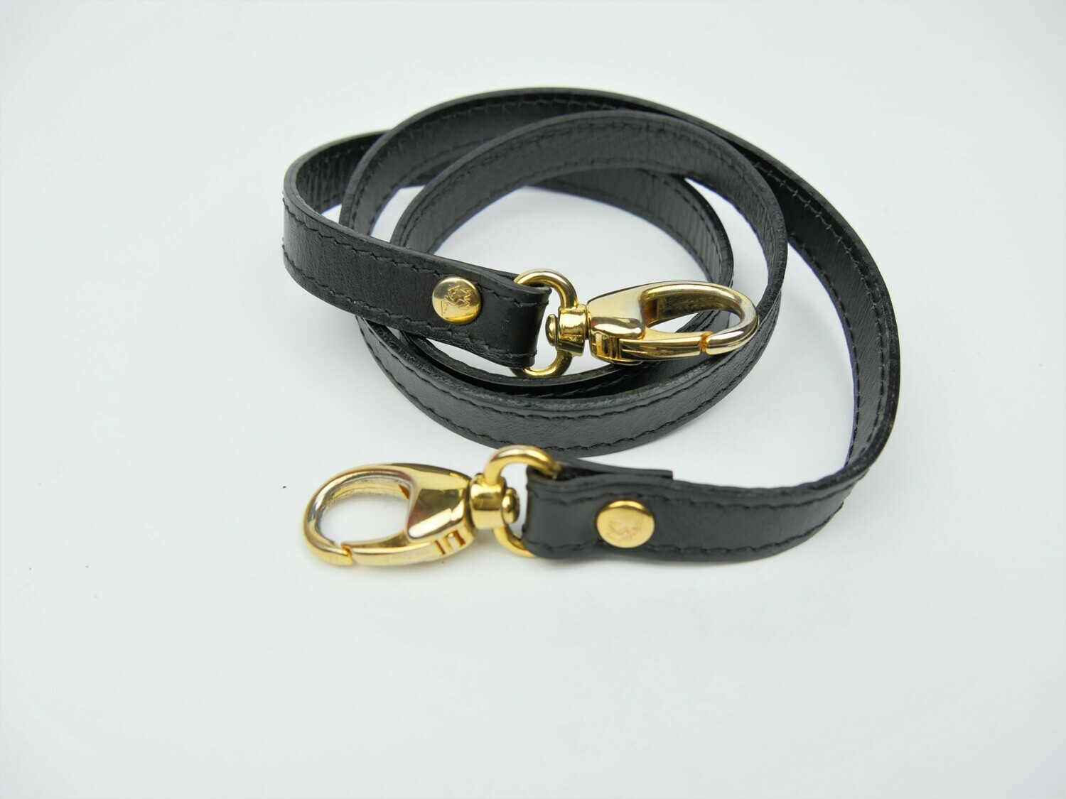 Maison Mollerus Schultergurt Schwarz-Gold / Zustand 5 – minimale Gebrauchsspuren
