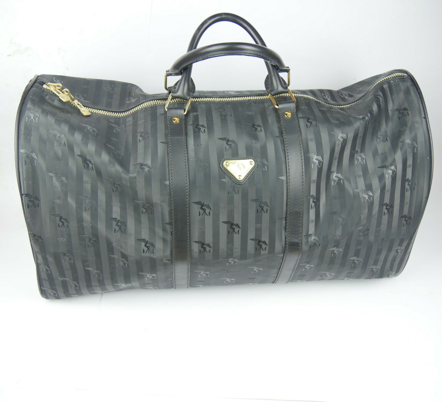 Maison Mollerus Reisetasche in Schwarz-Gold / Zustand: 4 – guter Zustand mit wenig Gebrauchsspuren