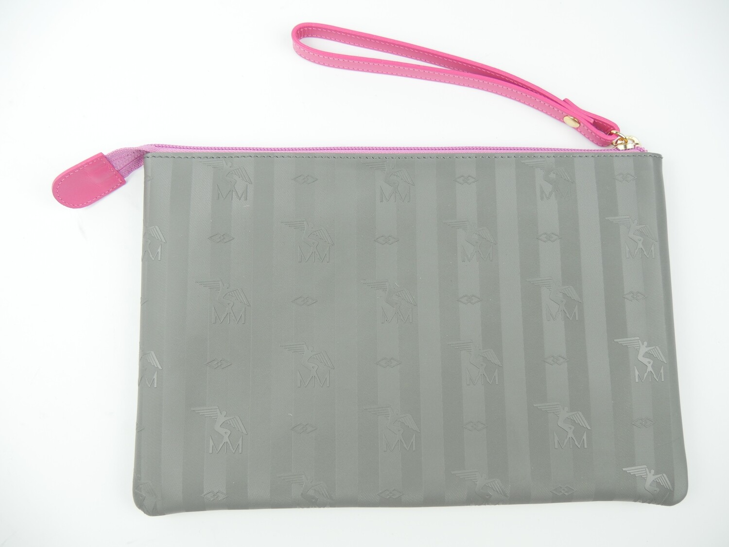 Maison Mollerus Vinerus Necessaire / Pochette in Grau-Pink-Gold / Zustand: 5 – minimale Gebrauchsspuren