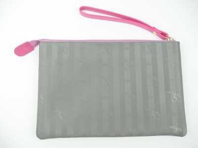Maison Mollerus Vinerus Necessaire / Pochette in Grau-Pink-Gold / Zustand: 5 – minimale Gebrauchsspuren