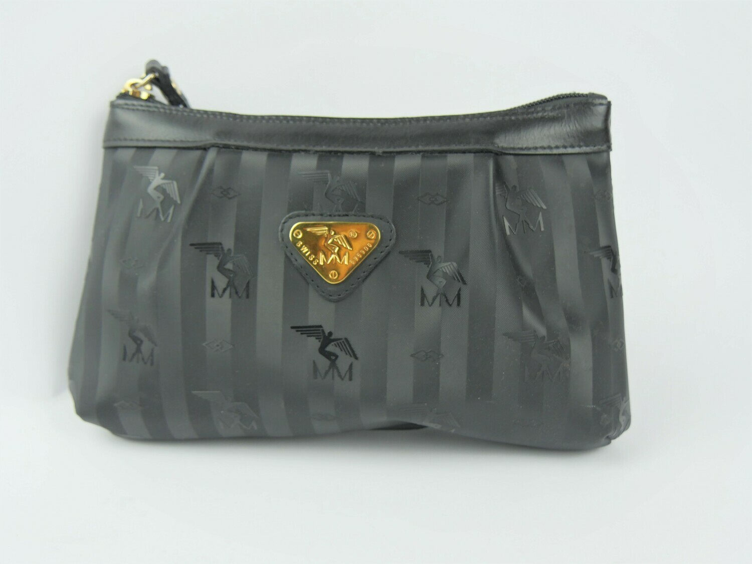 Maison Mollerus Vinerus Necessaire / Clutch in Schwarz-Gold / 
Zustand: 5 – minimale Gebrauchsspuren