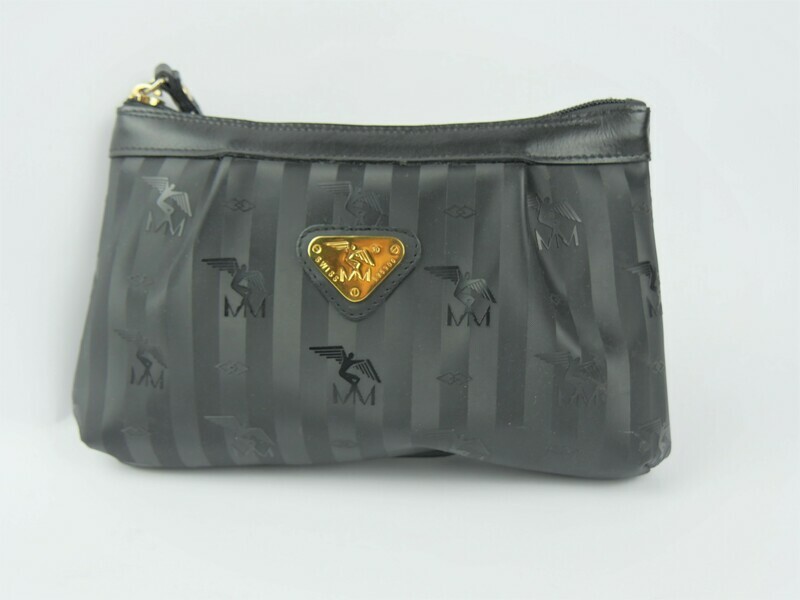 Maison Mollerus Vinerus Necessaire / Clutch in Schwarz-Gold / 
Zustand: 5 – minimale Gebrauchsspuren