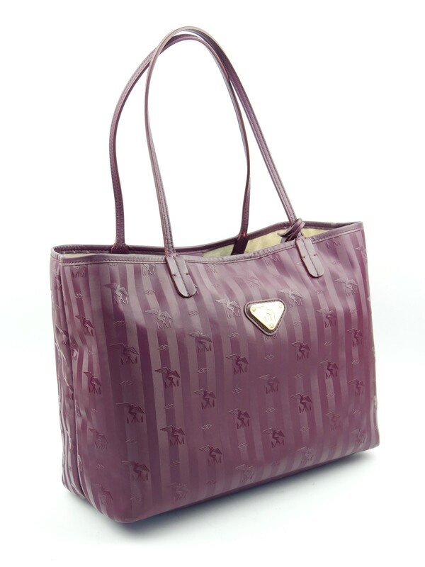 Maison Mollerus Vinerus Shopper BERN in Plum-Gold / Zustand 5 – minimale Gebrauchsspuren