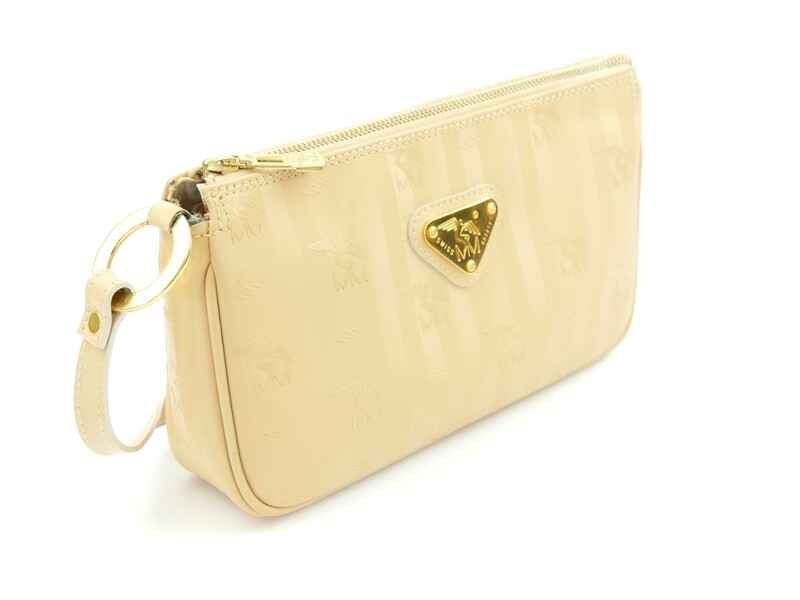 Maison Mollerus Umhängetasche in Beige (Camel) - Gold / Zustand 4 – guter Zustand mit wenig Gebrauchsspuren