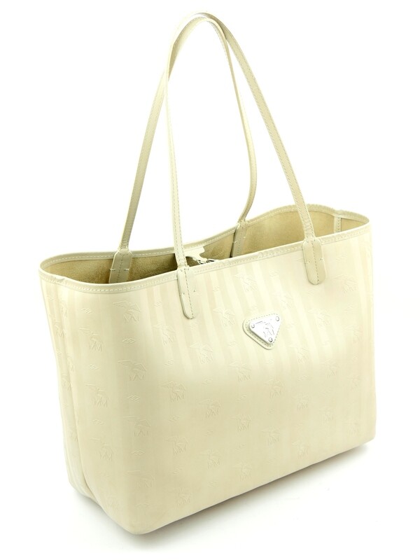 Maison Mollerus Vinerus Shopper BERN in Beige-Silber / Zustand 4 – guter Zustand mit wenig Gebrauchsspuren