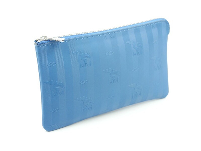 Maison Mollerus Necessaire in Royalblau-Silber / Zustand: 6 - neuwertiger Zustand