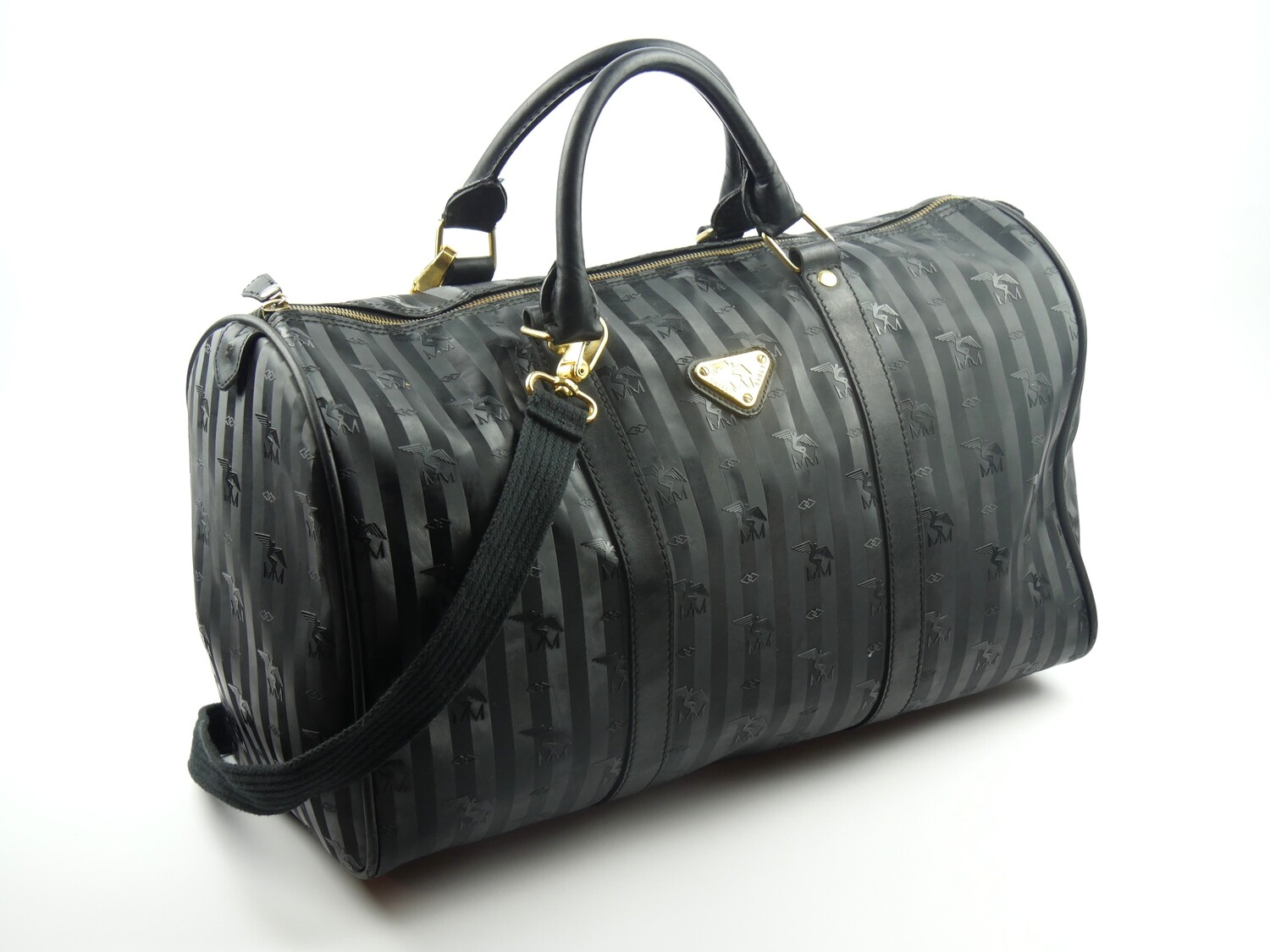 Maison Mollerus Vinerus Reisetasche/Sporttasche in Schwarz-Gold / Zustand: 4 – guter Zustand mit wenig Gebrauchsspuren