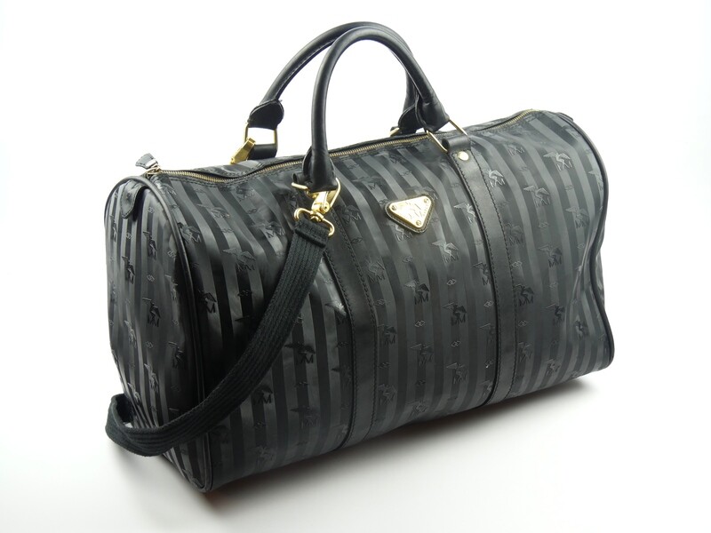 Maison Mollerus Vinerus Reisetasche/Sporttasche in Schwarz-Gold / Zustand: 4 – guter Zustand mit wenig Gebrauchsspuren