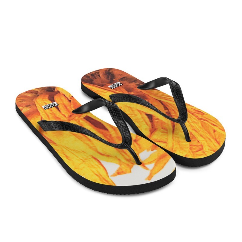 Golden Flower Flip-flops