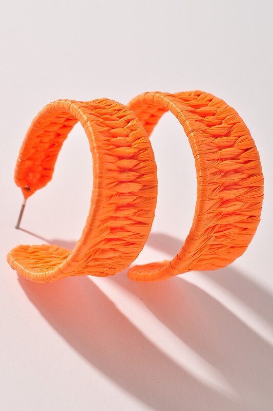 Earrings- Orange Wrap Hoop