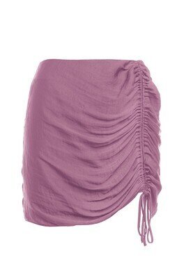 Purple Dove Ruched Mini Skirt