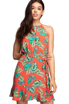 Red Tropical Dress