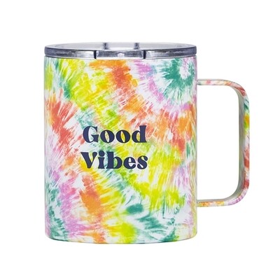 Insulated Travel Mug-Good Vibes