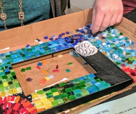 Glass Mosaic Frame Kit ( as in "Mosaics and Wine" Class )