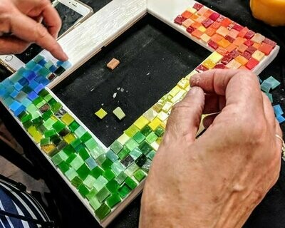 Glass Mosaic Frame Kit ( as in "Mosaics and Wine" Class )