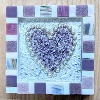 Heart in Pearls / Purple
