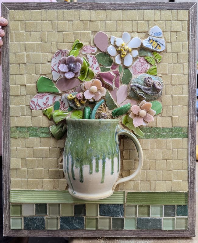 3D Pique Assiette  ( recycled china) Mosaics
