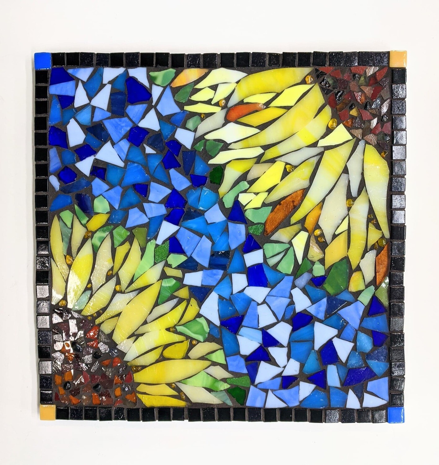 Glass Mosaic Sunflower Kit + Free  Video Course ~ Beginner Friendly
