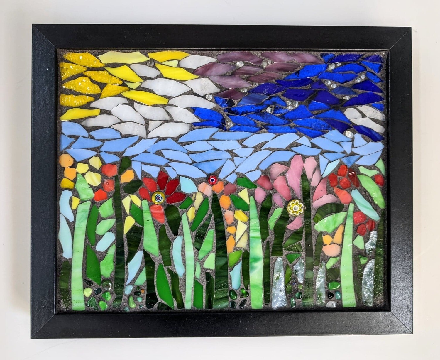 Glass Mosaic Wildflower Garden- Complete Kit + Video Course~ Beginner Friendly