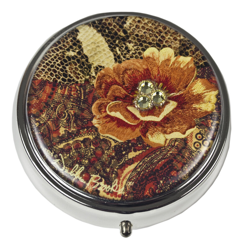 Pill Box - Paisley Peach
