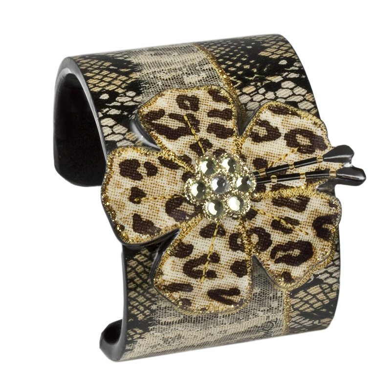 Wide Cuff - Crystal Safari