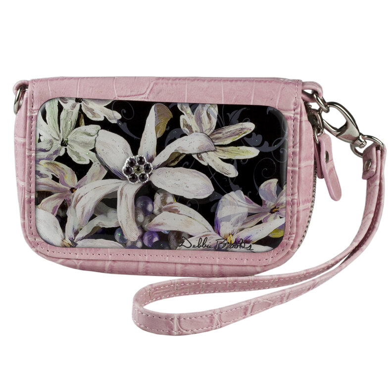 Wrist Bag Cell Phone holder - Tahiti Flower