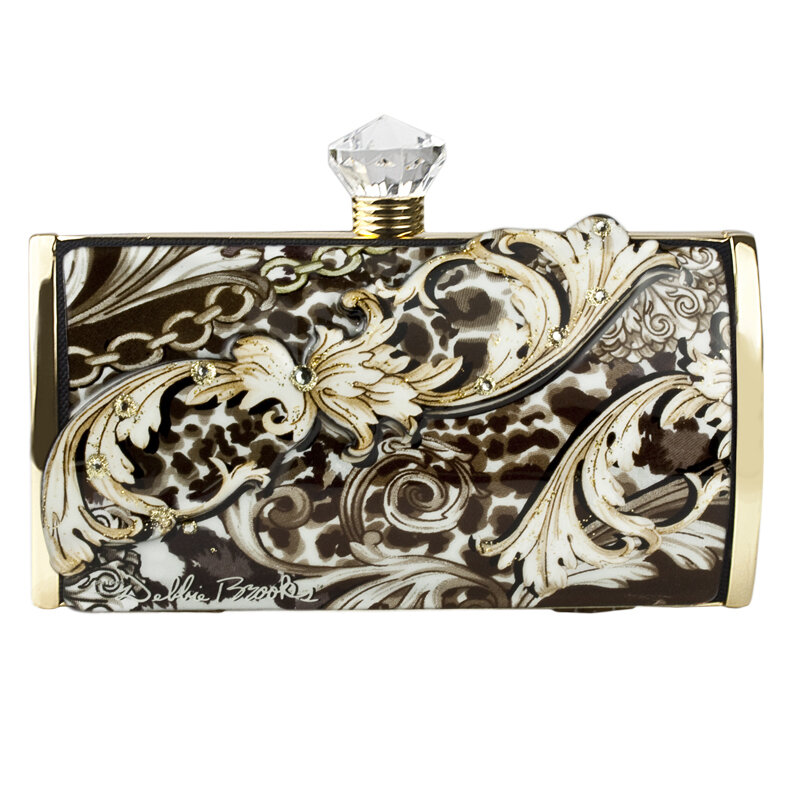 Short Clutch - Brown Paisley