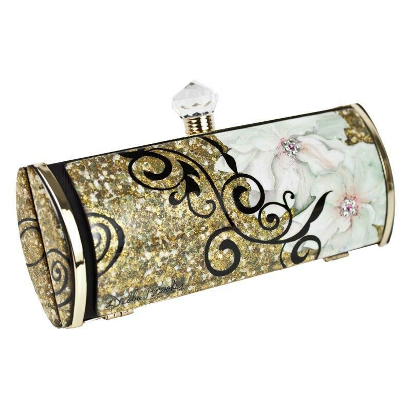 Long Clutch - Art Nouveau - Gold Flower Vine - Luxury Edition