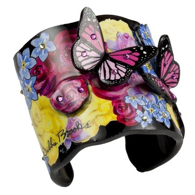 Cuff Wide - Floral Butterfly