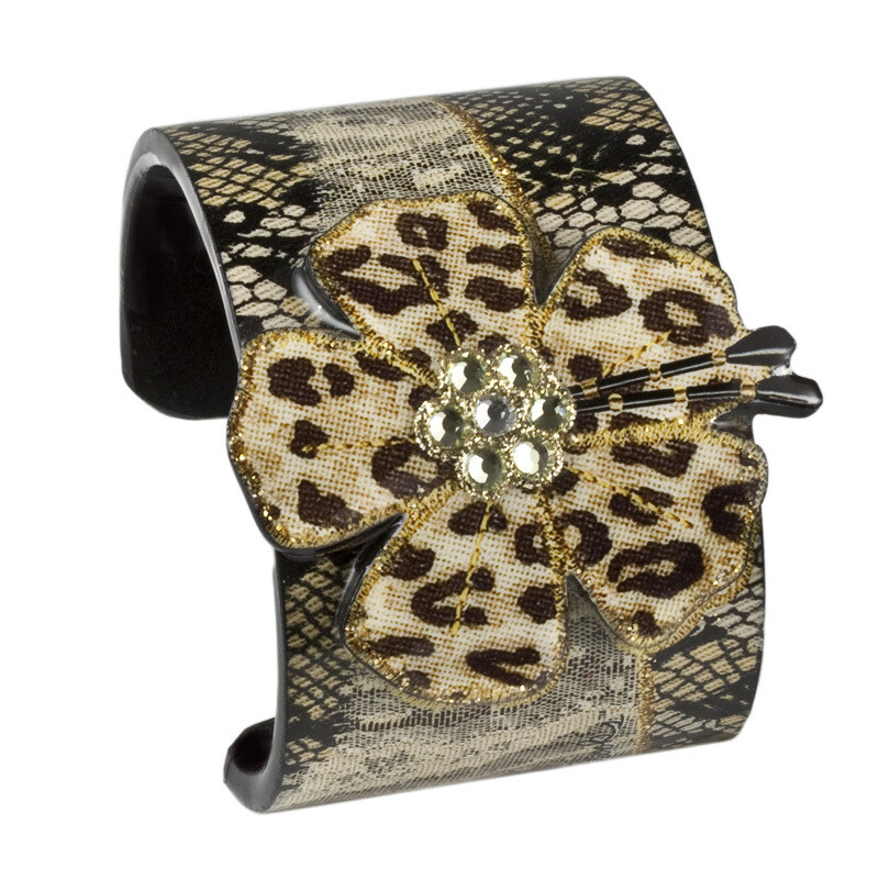 Wide Cuff - Crystal Safari