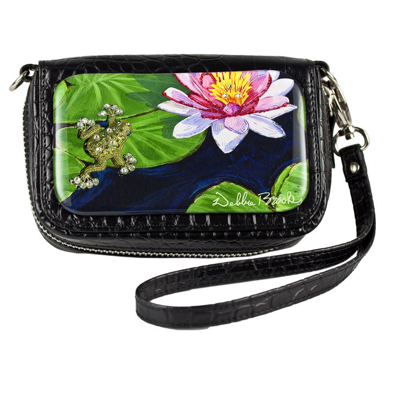 Wrist Bag Cell Phone holder Frog artwork
