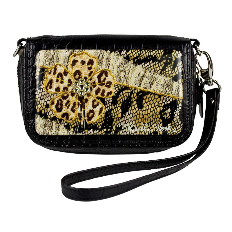 Wrist Bag Cell Phone holder Crystal Safari artwork