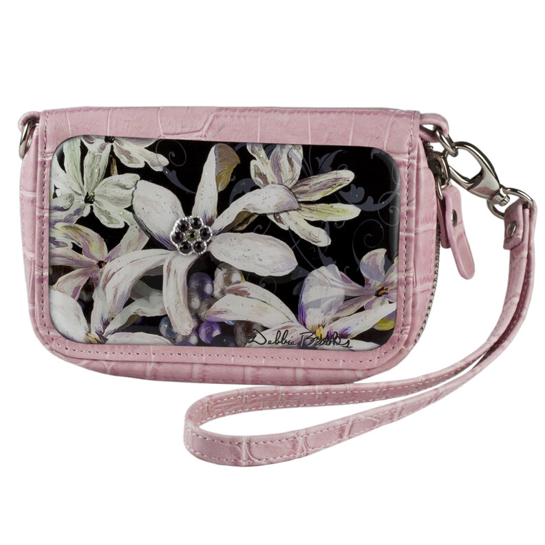 Wrist Bag Cell Phone holder - Tahiti Flower