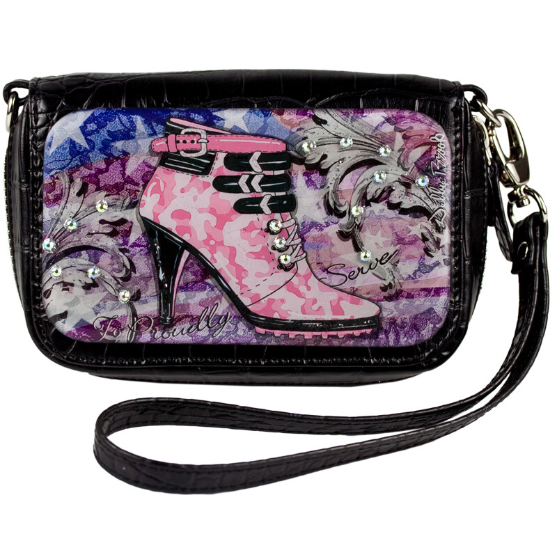 Wrist Bag Cell Phone Holder- Military Boot
