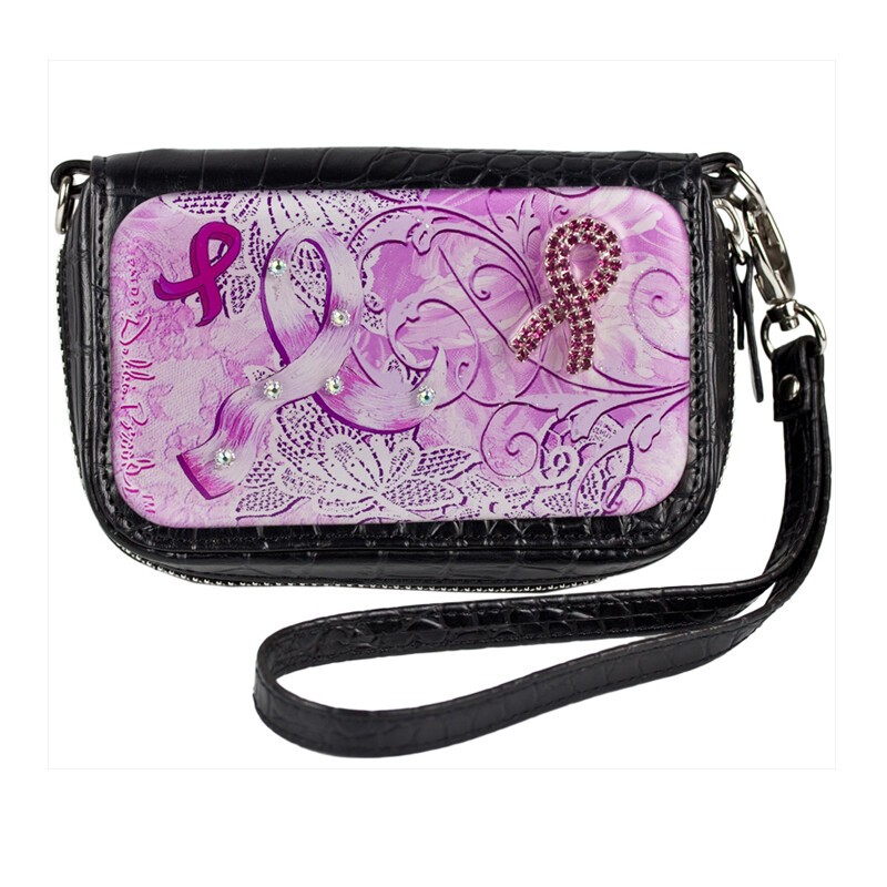 Wrist Bag Cell Phone Holder - Breast Cancer Luxury